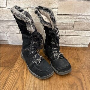 Skechers Black Faux Fur Winter Boots